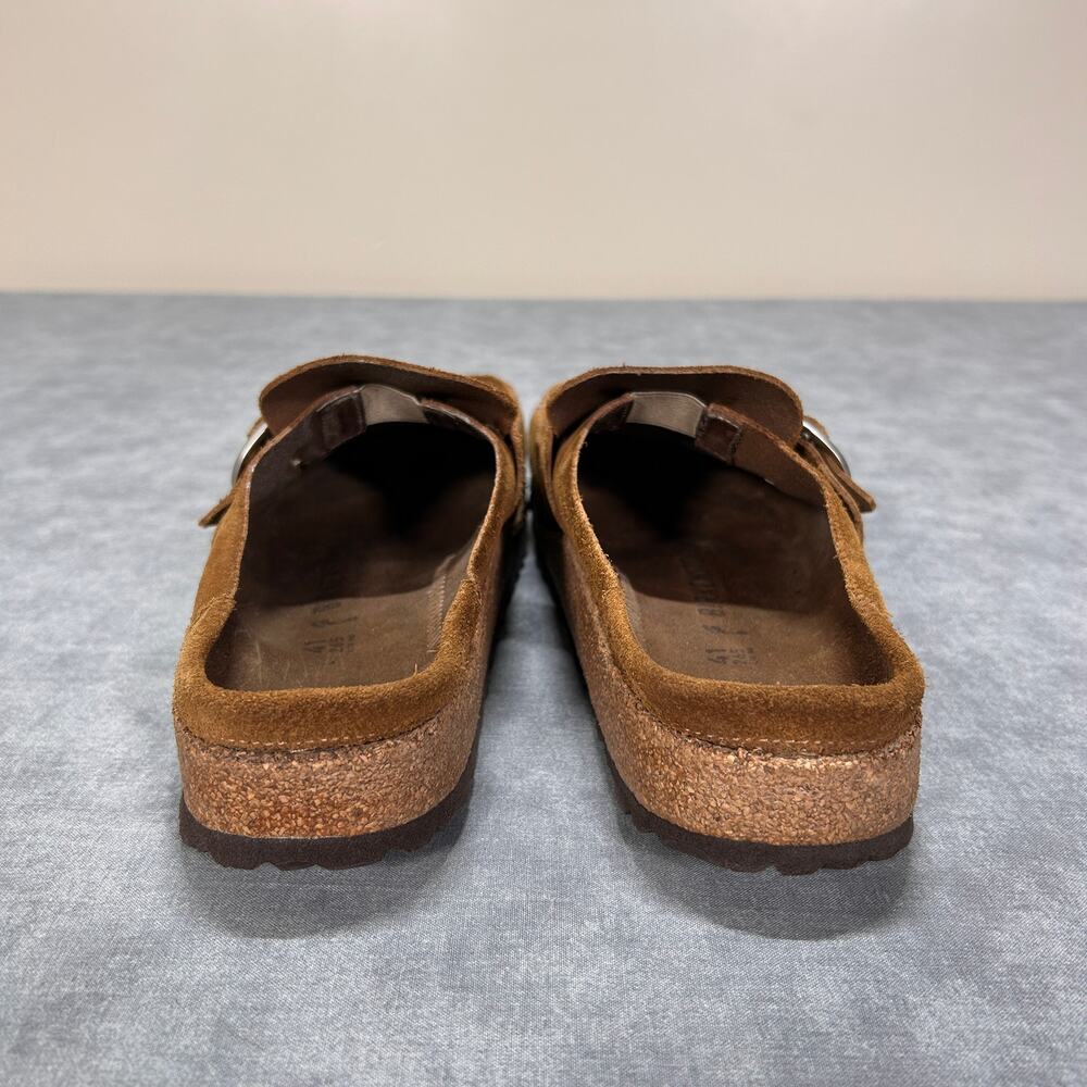 Birkenstock Buckley Suede Leather Clogs Mules Mocha Brown EU 41 Womens 10 - Picture 4 of 8